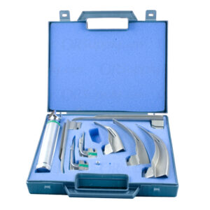 Med GreenLine Fiber Optic MacIntosh & Miller English Profile Laryngoscope Set