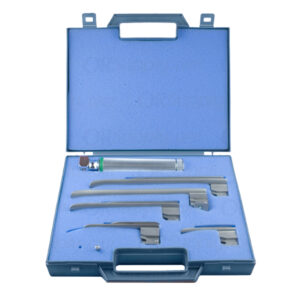 Med GreenLine Fiber Optic Miller English Profile Laryngoscope Set