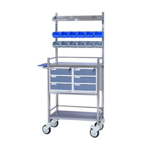 Emergency Crash cart trolley – Complete Stainless